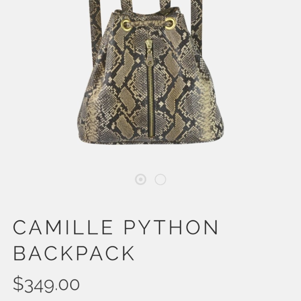 Camille Python Backpack Nwot - image 2